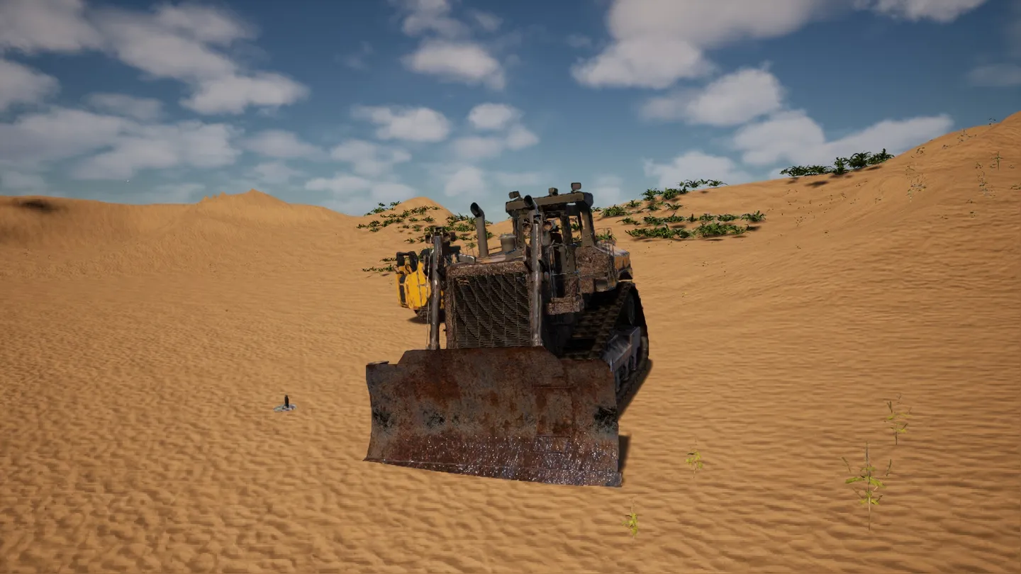 Bulldozer in Room to Dig