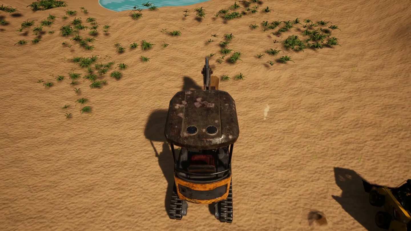 Mini Excavator in Room to Dig